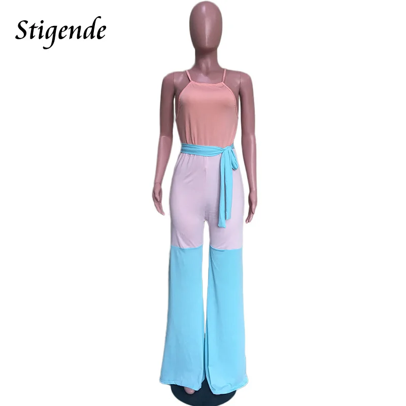 Stigende Fashion Women Casual Wide Leg Sleeveless Jumpsuit Summer Bodycon Sexy Halter Jumpsuit Bandage Party Jumpsuit Clubwear Stigende Fashion Women Casual Wide Leg Sleeveless Jumpsuit Summer Bodycon Sexy Halter Jumpsuit Bandage Party Jumpsuit Clubwear
