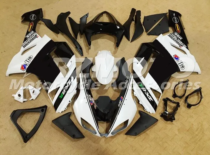 

New ABS Motorcycle Fairings Kit Fit for kawasaki Ninja ZX6R 636 2007 2008 07 08 6R ZX-6R Bodywork set Custom black white elf
