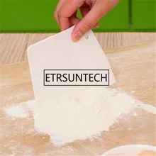 200 шт пластиковый скребок для теста резак трапециевидный скребок масло крем нож для теста Инструменты для выпечки