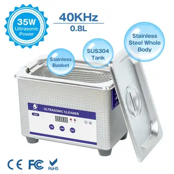 

SKYMEN Digital Ultrasonic cleaner 40kHz Durable Stainless Steel Sonic bath for manicure Jewelry Watches denture chain