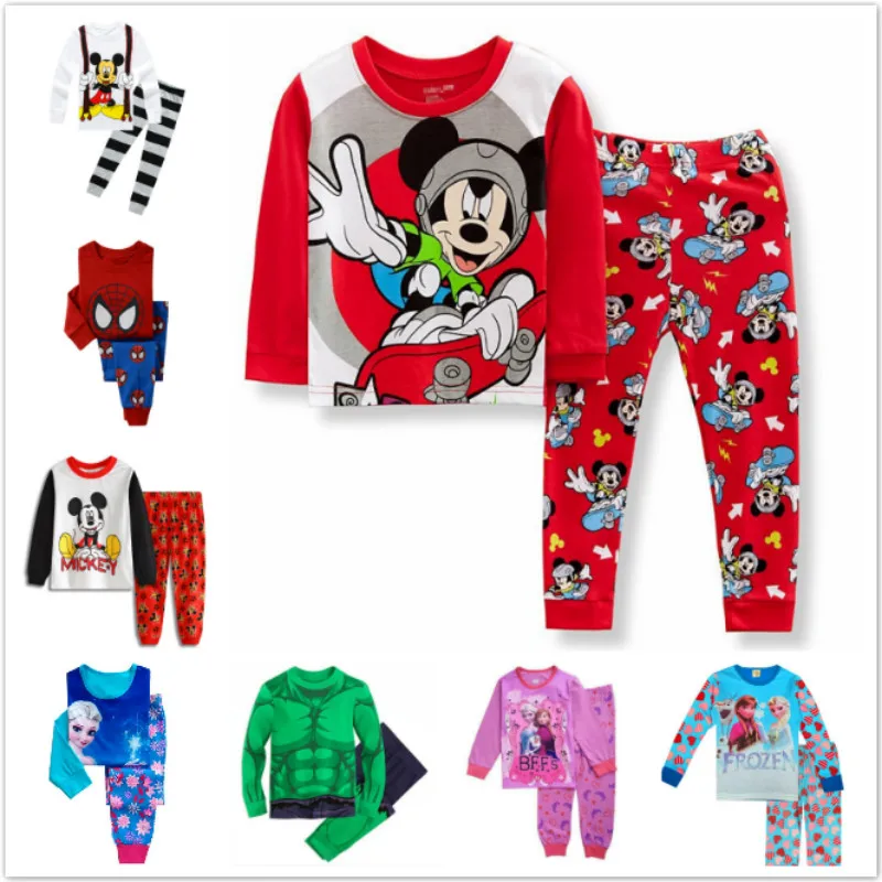 Disney Mickey Mouse Boy's Cotton Short Sleeve Pyjamas Pajamas Pjs Set 2-8 Years 