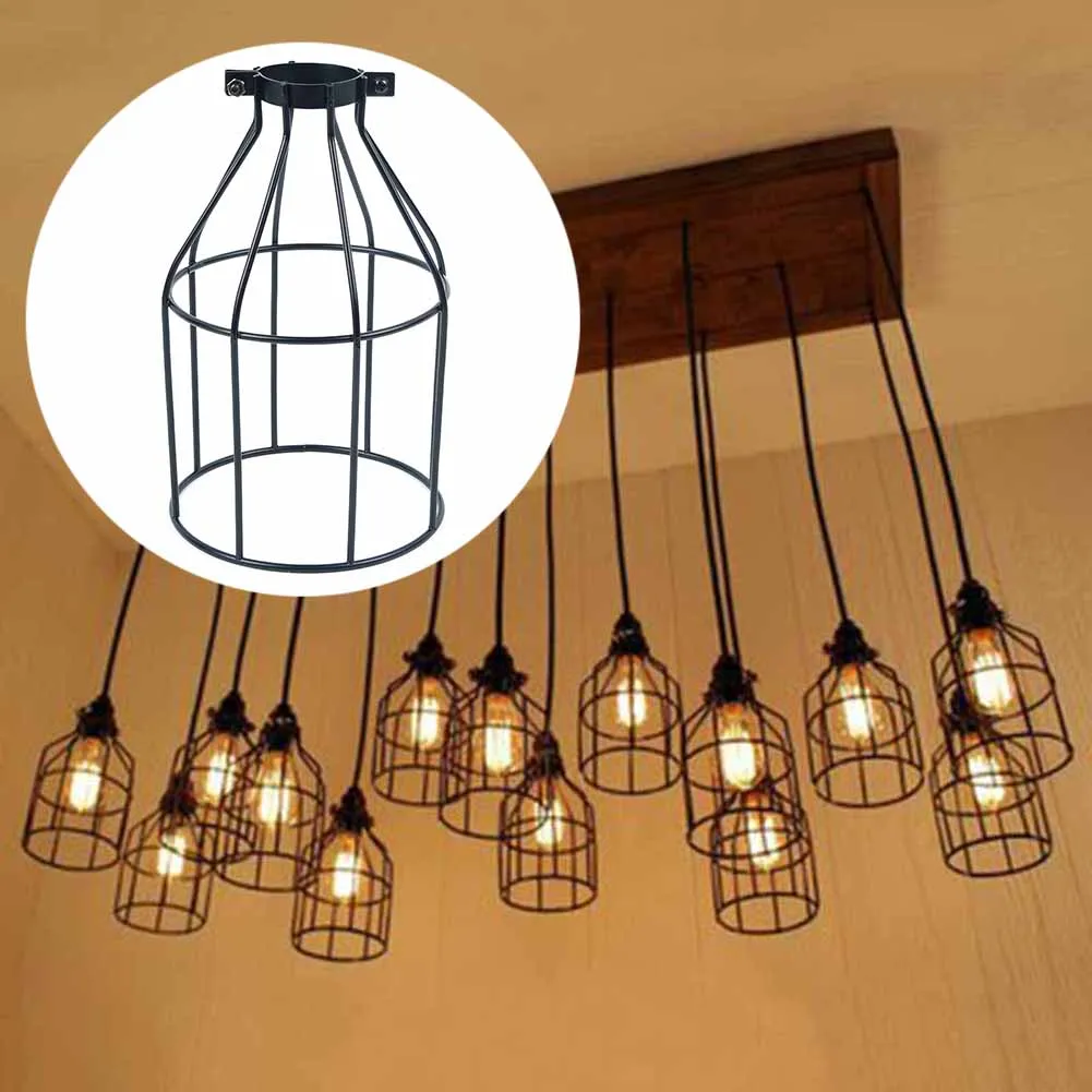 1 Piece Metal Cage Retro Trouble Light Industrial Pendant Lights Lamp