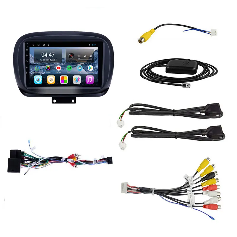 EKIY 2 DIN Android 9 Car GPS For Fiat 500X 2014 2015 2016-2019 Multimedia Radio Navigation Stereo Carplay 2din no DVD Player PC