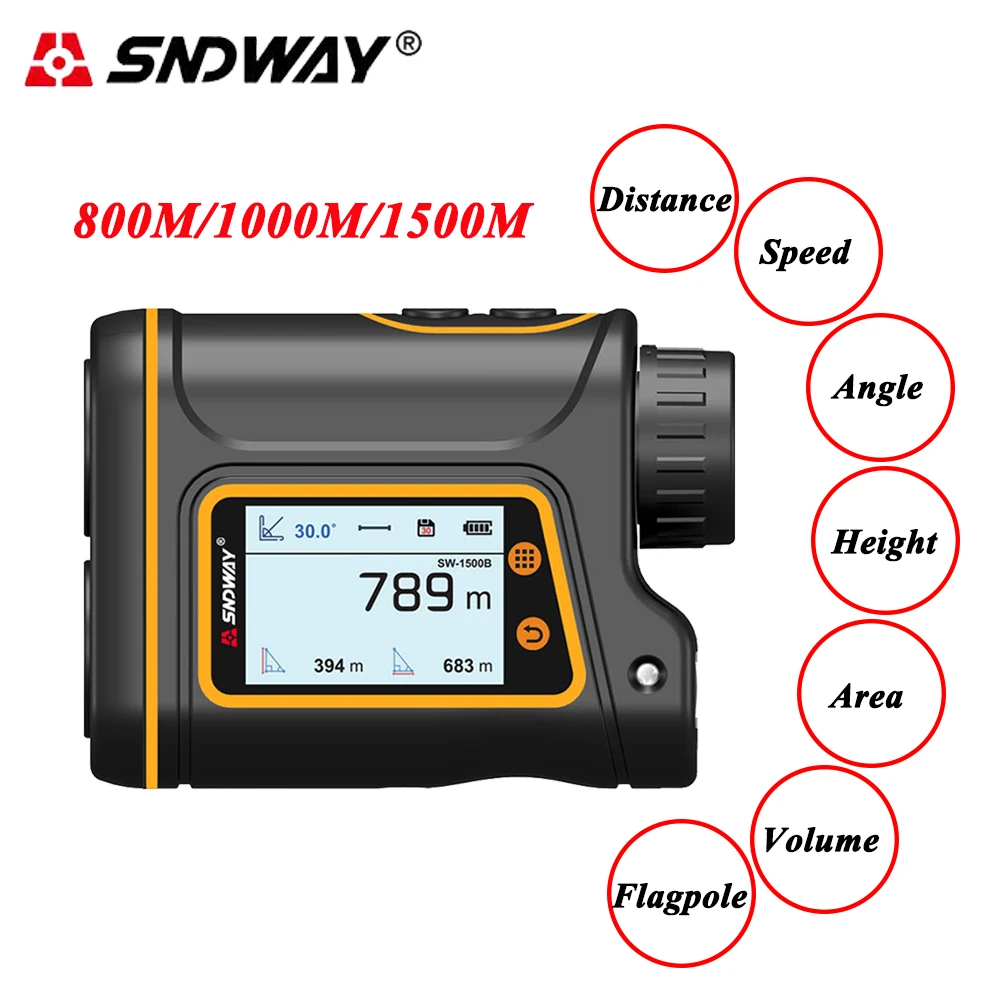 Sndway 600/800 M-1500 M телескоп лазерный дальномер цифровой лазерный дальномер монокулярный для гольфа охота лазерный дальномер