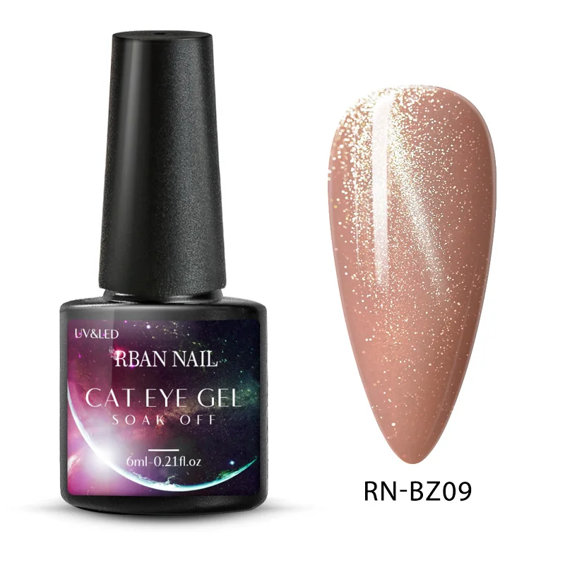 Q01844 RBAN NAIL 6 мл розовый магнитный кошачий глаз гель лак для ногтей Sock Off длительный УФ-гель лак для нейл-арта маникюрный лак Инструменты - Цвет: Q01844