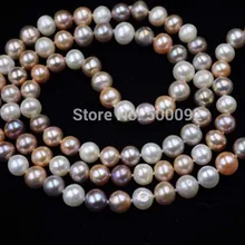 3" длинной 9 мм около картофеля микс культивированный пресноводный жемчуг ожерелье