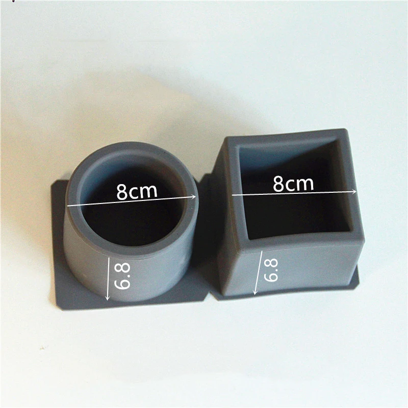 Tanie Kreatywny kwadrat okrągła doniczka formy betonowe DIY tynk silikonowe formy do soczyste rośliny cementu gliny rzemiosło formy