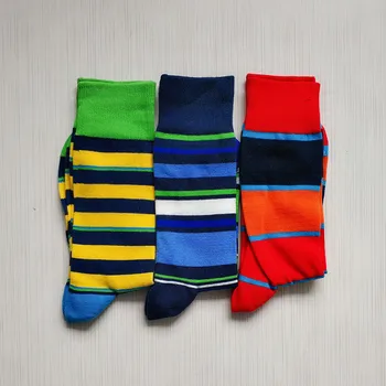 

3 Pack Men's Happy Funny Colorful Block Socks