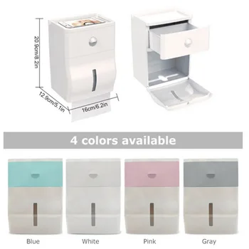 

New Punch-free Multipurpose Portable Toilet Paper Holders Bathroom Waterproof Tissue Box Phone holder closet Toilet Paper Holder