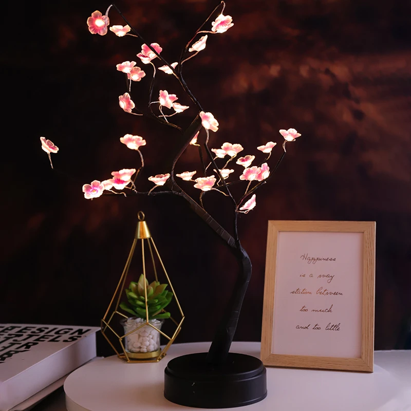 

SXZM LED New Night Light Mini Christmas Tree Copper Wire Garland Lamp For Home Kids Bedroom Decor Fairy Lights Luminary Holiday