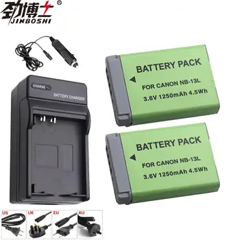 

2pcs 1250mAh NB-13L NB 13L Camera Battery + Charger for Canon PowerShot G5 X G5X G7 X G7X G7 X Mark II G9 X G9X SX720 Bateria