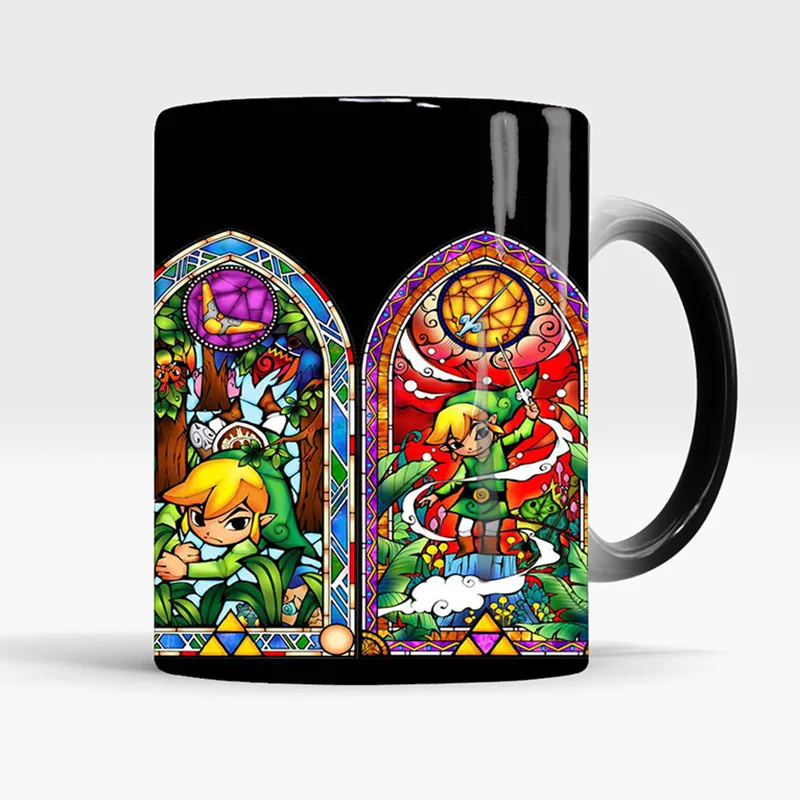 350 мл милый Zelda меняющий цвет волшебные кружки кофе керамическая молочная кружка Новинка тепломеняющийся цвет чайная чашка подарок для друзей