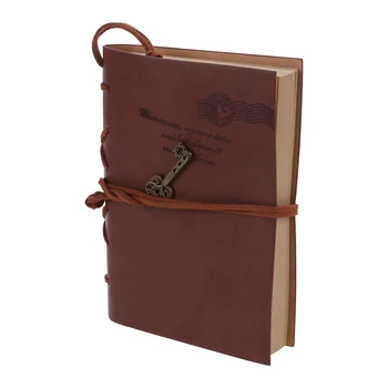 

Foxnovo Notebook Paper Vintage with PU Cover for Travel Journal Diary Sketchbook Red