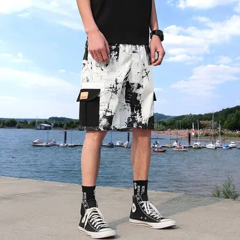 

Men New Shorts Men's loose Short Fitness Cargo Pants Jogger Mens pocket durable Sweatpants Fitness Workout Short