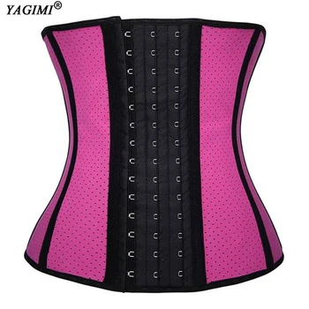 

YAGIMI Women Body Shaper Latex 9 Steel Boned Cincher Butt Lifter Waist Trainer Sauna Effect Curve Shapewear Abdominal Girdles