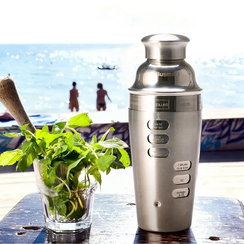 

Cocktail Shaker Stainless Steel 24Oz Bar Set Kit 3Pcs Cocktail Shakers with Rotation Recipe Guide,Martini Tool Accessories Bui
