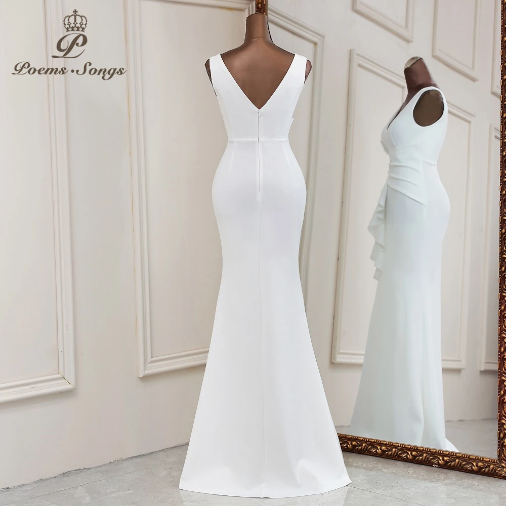 Elegant white Evening dresses Mermaid prom dress Bridal dresses vestidos de  promocion Bridesmaid dresses graduations dresses - AliExpress 320
