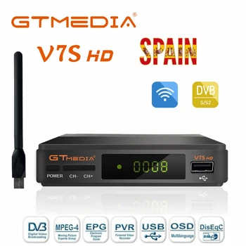 

Original Gtmedia V7S HD Satellite decoder 1080P DVB-S2 GT Media V7 Include USB Wifi+Keyboard H.264 Powered upgrade By Freesat v7