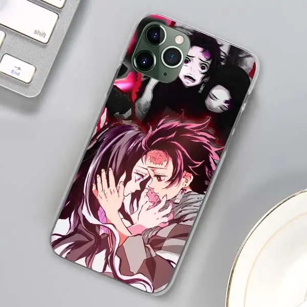 H01 Demon Slayer Kimetsu No Yaiba чехлы для телефонов Apple iPhone 11 Pro Max X XR XS MAX 11 Pro 7 8 6 6s Plus 5 5S SE жесткий чехол - Цвет: H01