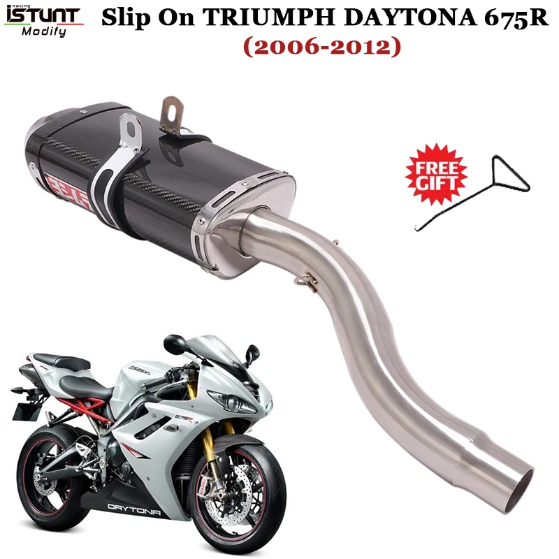 Moto Yoshimura Marmitta Marmitta Collegamento Centrale Tubo Slip On Per Triumph Daymf 675 675R 2006 2007 2008 2009 2010 2011 2012