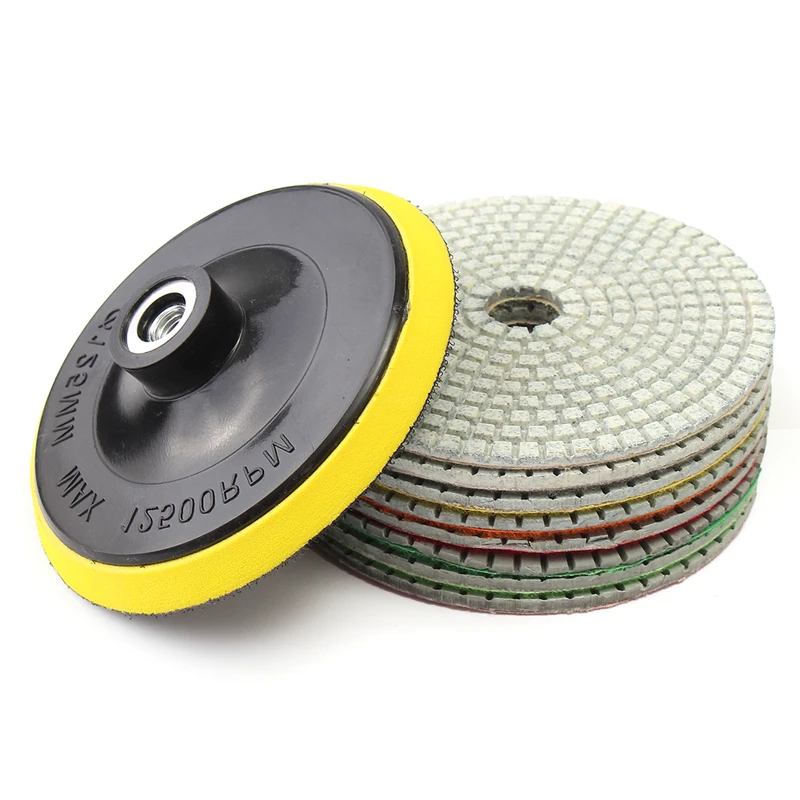 16 Stuks Mini Diamant Polijst Pads Set 25mm - 7 Graden Met Houder Voor Fijn Slijpen