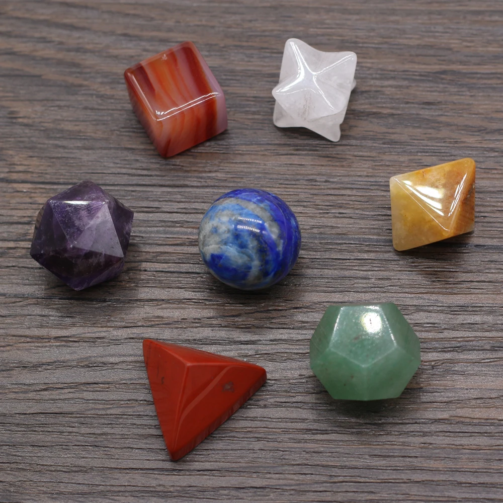 새로운 크리스탈 Merkaba 자연석 Merkabas Wiccan Reiki 치유 차크라 보석 동상 DIY 쥬얼리 홈 인테리어 선물 7PCS 수집
