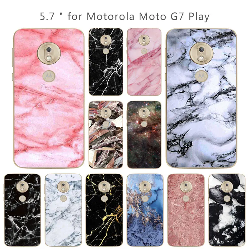 Роскошный чехол для Moto G7 Play силиконовый мягкий ТПУ Модный с рисунком G7Play телефона