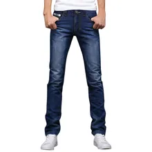 Мужские потертые джинсы нового размера плюс, ковбойские брюки на молнии со средней талией, четыре сезона, деловые модные повседневные трендовые брюки# D