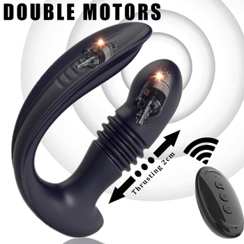 Thrusting Anal Plug Vibrators For Men Prostate Massager Masturbators Women Vagina Stimulator Dildos Big Butt Plug Intimate Toys 3
