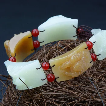 

Genunine hetian jade bracelets bangle hand-carved jadite jade bracelet raw jade jewelry real jade bracelets bangle