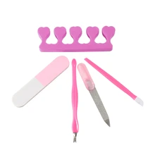 

5pcs/Set Durable Buffing Grit Sand Fing Nail Art Tool Nail Files Dead Skin Fork Accessories Sanding File Polish Tools