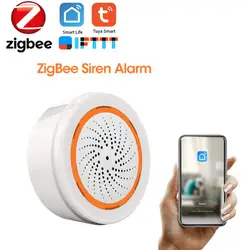 NEO ZigBee – sirène d'alarme Tuya intégrée, capteur d'alarme, son 90db, lumière, sécurité à domicile, fonctionne avec application SmartLife, passerelle Zigbee 