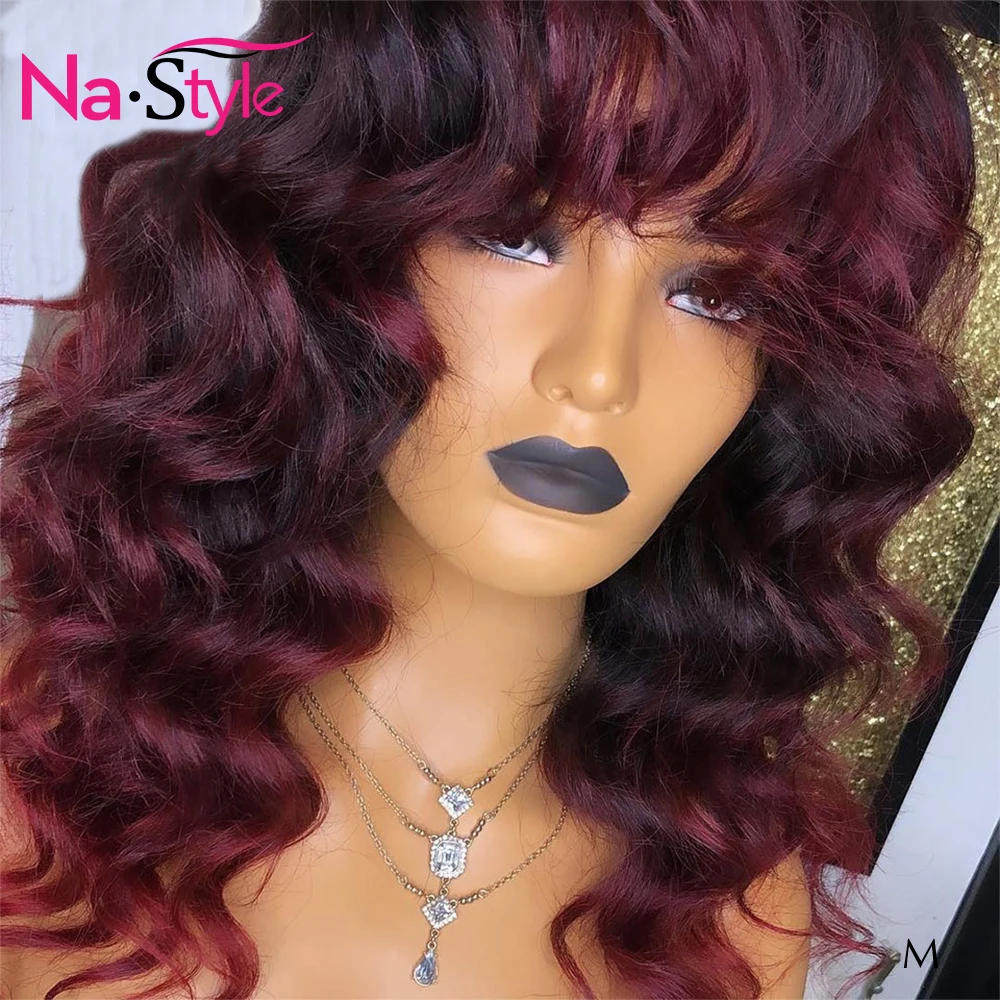 

180% 99j Burgundy Lace Front Wig Pre Plucked 13x6 Part Short Human Hair Wigs For Women Loose Deep Wave Wig Bleached Knots Remy