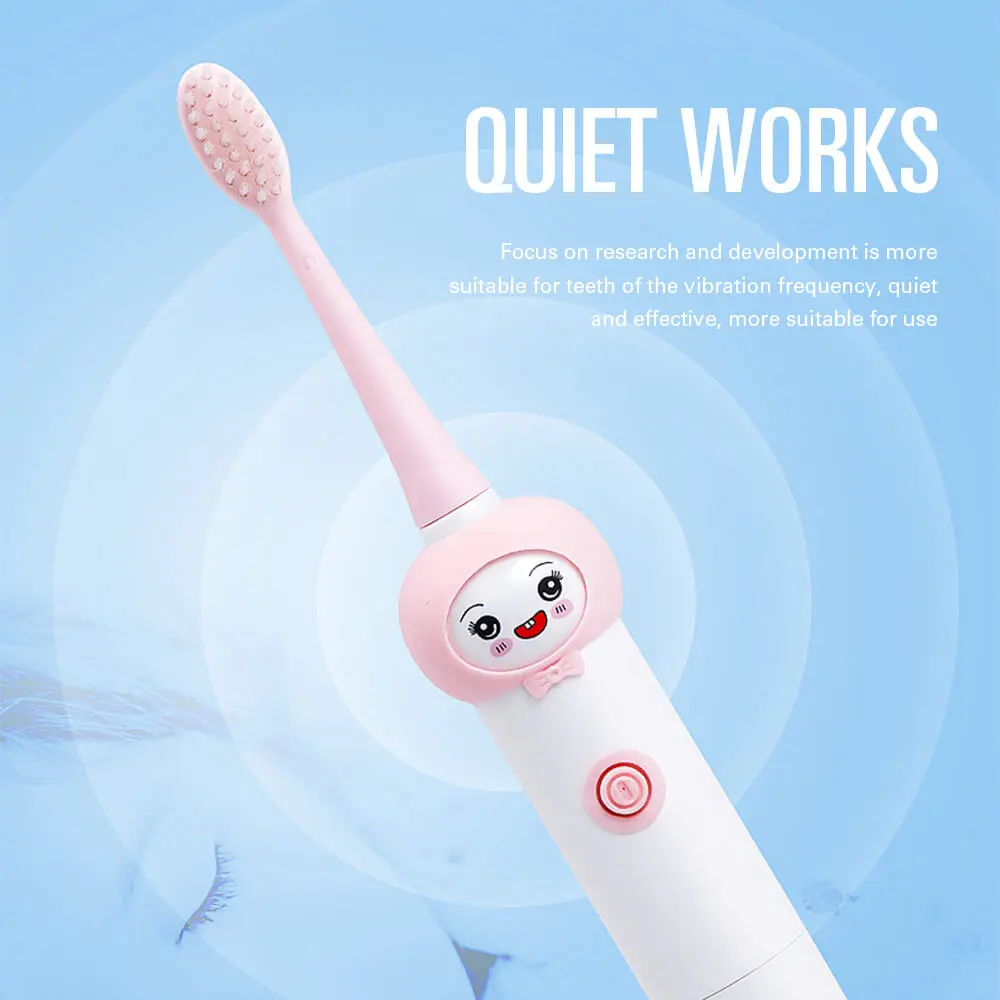 Children Sonic Electric Toothbrush USB Rechargeable Cartoon Pattern Brush Teeth With Replacement Head For Kids 3-12 year Children Sonic Electric Toothbrush USB Rechargeable Cartoon Pattern Brush Teeth With Replacement Head For Kids 3-12 year