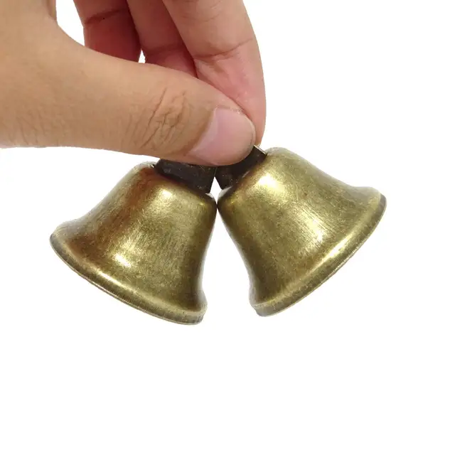 10Pcs 38mm Vintage Bronze Jingle Bells Dog Potty Training Making Wind Chimes for Festival Party Making Wind Chimes Decorations 4