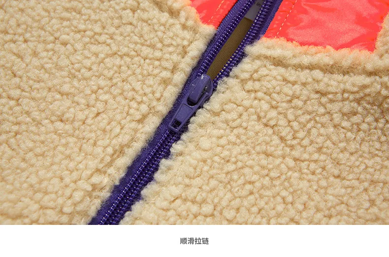 Ouyang&Ivan Father/mather/kid Hoodies Winter New Fashion Thicken Imitation Lambskin Hit Color Family Hooded Fleece Warm Sweater