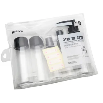 

Portable 7pcs/set Transparent Plasic Travel Kit Make Up Spray Bottle Refillable Bottles Cosmetic Bottlesdropship D301104