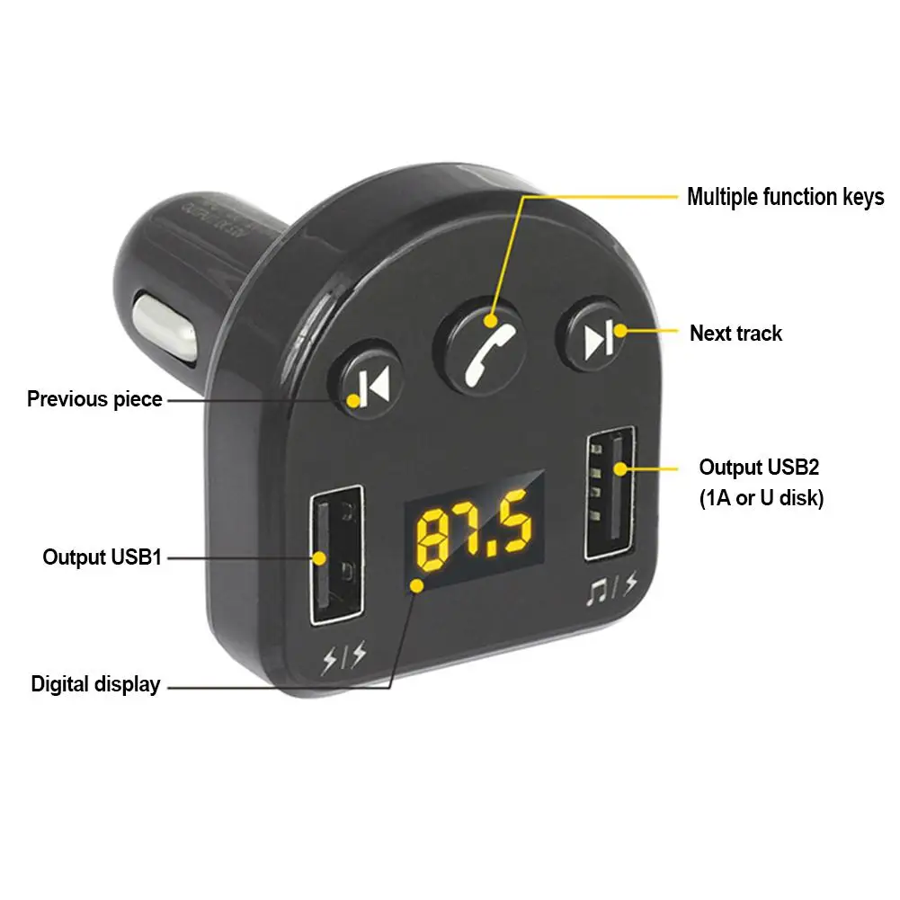 Автомобильный MP3 Смарт двойной USB Bluetooth приемник плеер беспроводной в автомобиле Bluetooth fm-передатчик радио адаптер автомобильное быстрое зарядное устройство