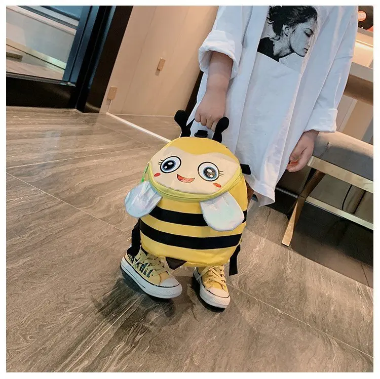 Kawaii маленький рюкзак с пчелами для девочек и мальчиков, нейлоновые регулируемые школьные сумки, сумка с животными, плюшевый Детский рюкзак, игрушки, детский подарок