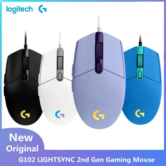 bassin Rodet i mellemtiden LOGITECH-G102ゲーミングマウス,光学式,8000dpi,16.8m,バックライト付き,デスクトップ用,Amolicバックライト付き,新しいコレクション  _ _ | Aliexpress