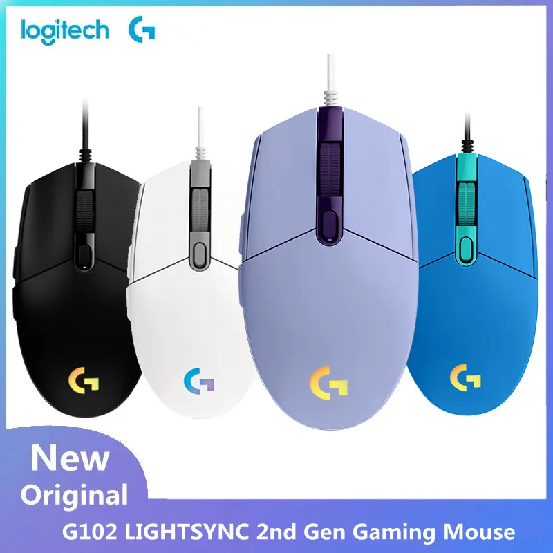 Мышь Logitech G102 IGHTSYNC RGB игровая оптическая с Цветной подсветкой 8000DPI 16 8 м | Компьютеры