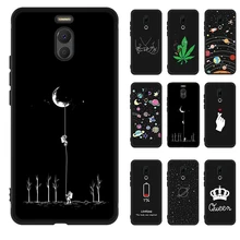 Противоударный силиконовый чехол для Meizu Note 9 8 16 16X X8 M5C M6 M5S M5 M6 Note 16 Plus Звездный черный окрашенный чехол для телефона