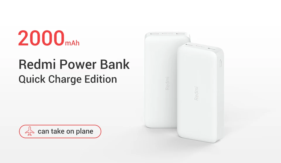 Redmi 20000 мАч Внешний аккумулятор 18 Вт двухсторонняя Быстрая зарядка Внешняя батарея Двойной выход зарядка два устройства внешний аккумулятор
