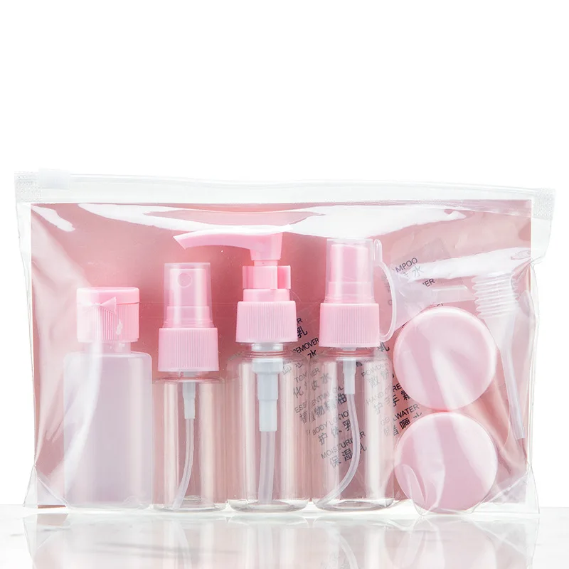 

11PCS/Lot Travel Sub Bottles Set Transparent Cosmetic Container Kit Lotion Cream Organizer Packing Empty Refillable Spray Bottle