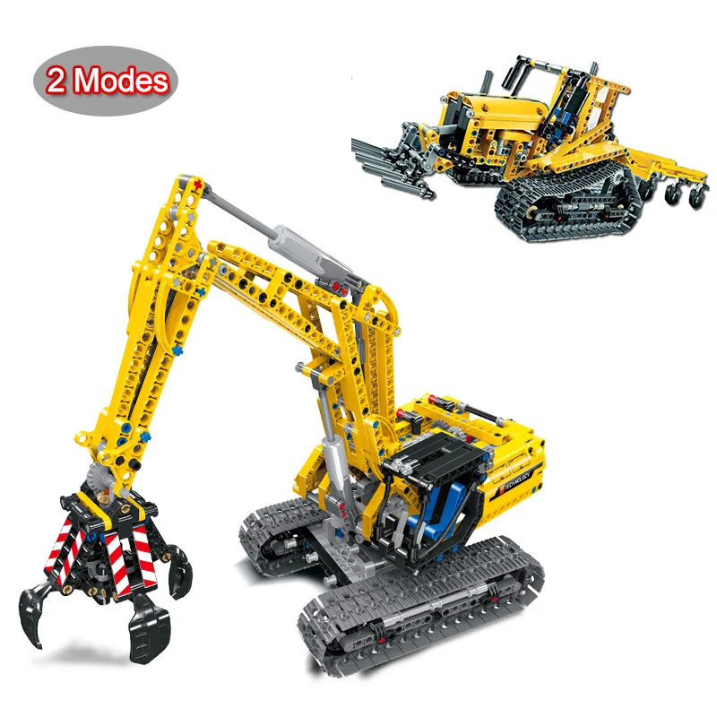 

In Stock 38014 Compatible with Legoinglys City Technic 720Pcs Excavator 2 In 1 Engineering Truck Building Block Kids Toys Gift