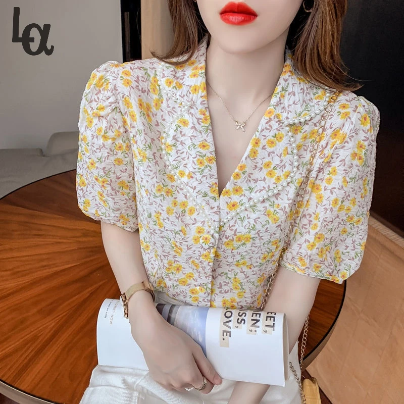 Camisas florales Retro para mujer, blusas bordadas 3 colores, Harajuku, a la moda, diseño que combina con todo, blusas informales de verano|Camisa| - AliExpress