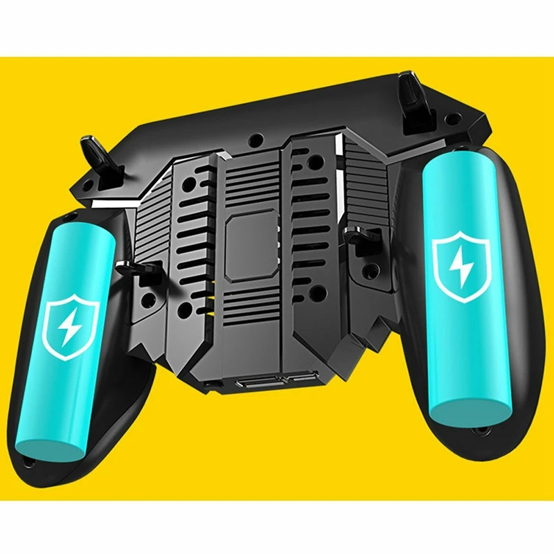  AK77 Gamepad for PUBG Helper Mobile Phone Gamepade Radiator Handle Water-Cooled Fan Six Fingers PUG