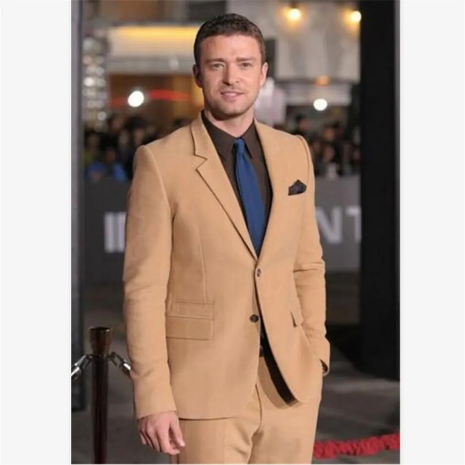 

Custom Men Suits Light Grey Formal Business Suits Tailored Made Blazer Tuxedos 2 Pieces Slim Fit Terno Masculino (Jacket+Pants)