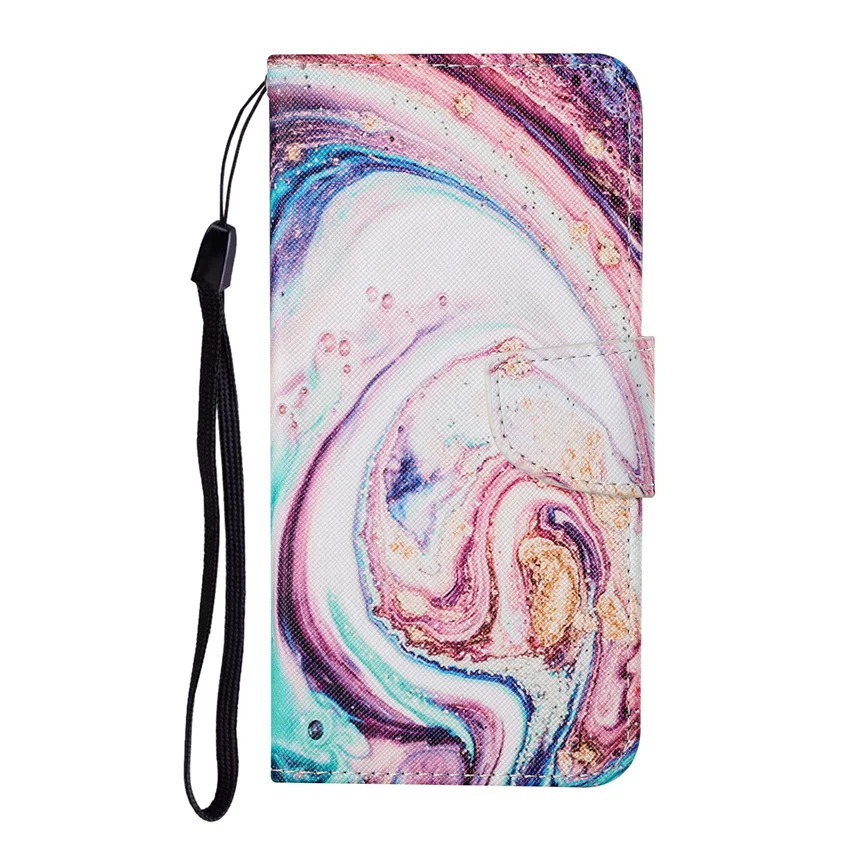 Flip Card Slot Wallet Leather Case For Redmi Note 5 5A Plus 6 7 7A 8 8A 9 9A 9C 9T 9S 10 10S Pro Cat Starry Sky Painted Cover