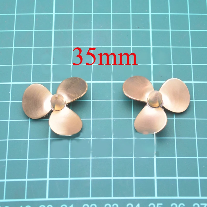 Elektrische Boot Modell Durchmesser 35mm 3 Klingen Propeller Blende M4 Messing Paddle Marine Requisiten für RC Simulation Schiff Zubehör-in Teile & Zubehör aus Spielzeug und Hobbys bei
